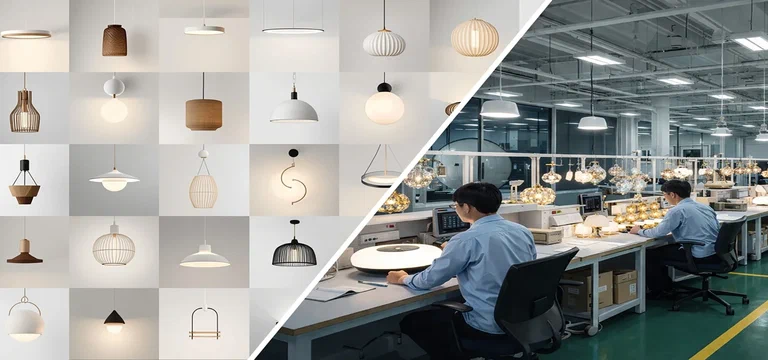 Lighting factory production and sampling process for custom commercial lighting