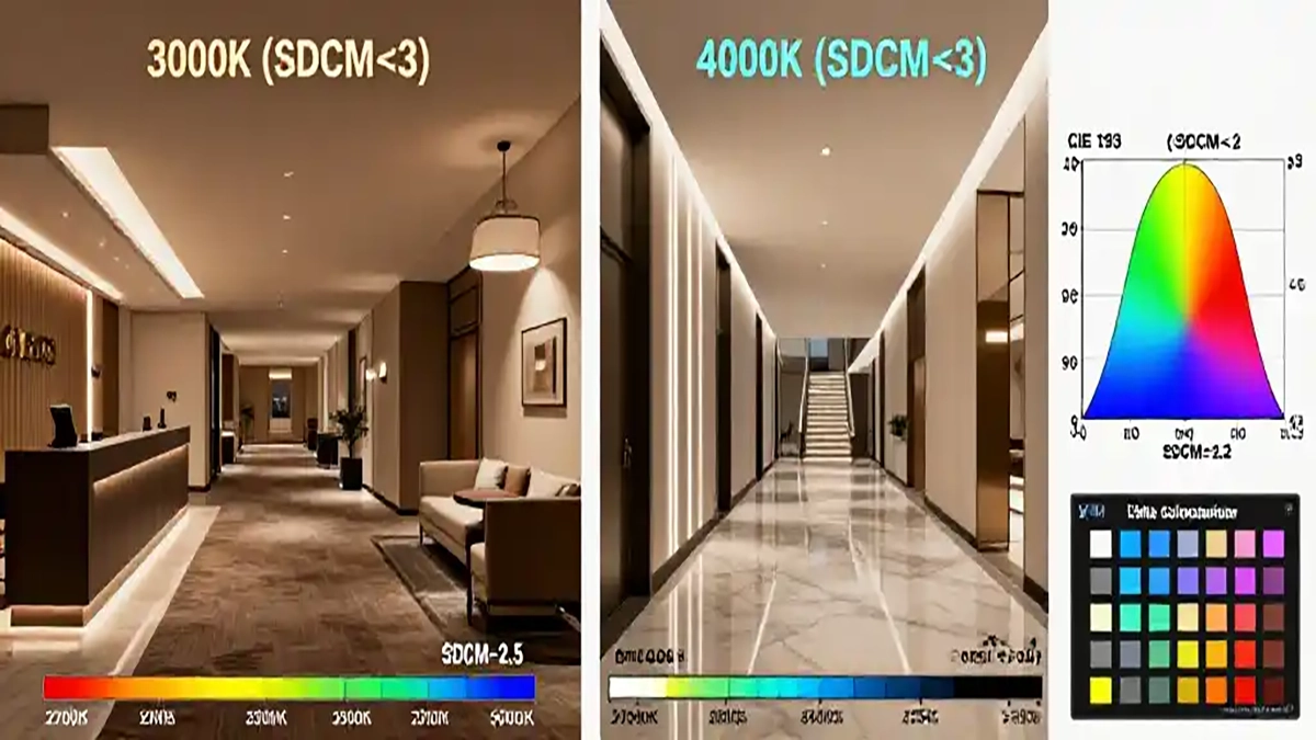 Color temperature consistency comparison