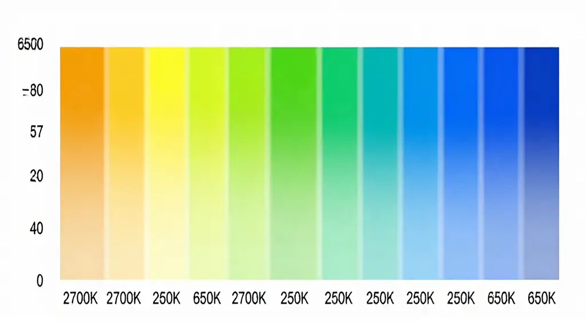 Human-Centric Lighting (HCL) color temperature adjustment diagram