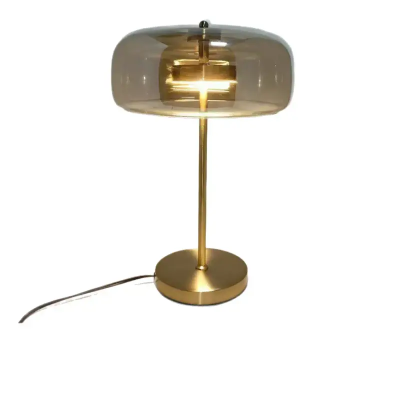 Amber Glass Table Lamp