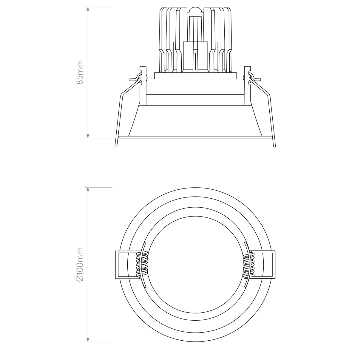 Round Adjustable Recessed Spotlight