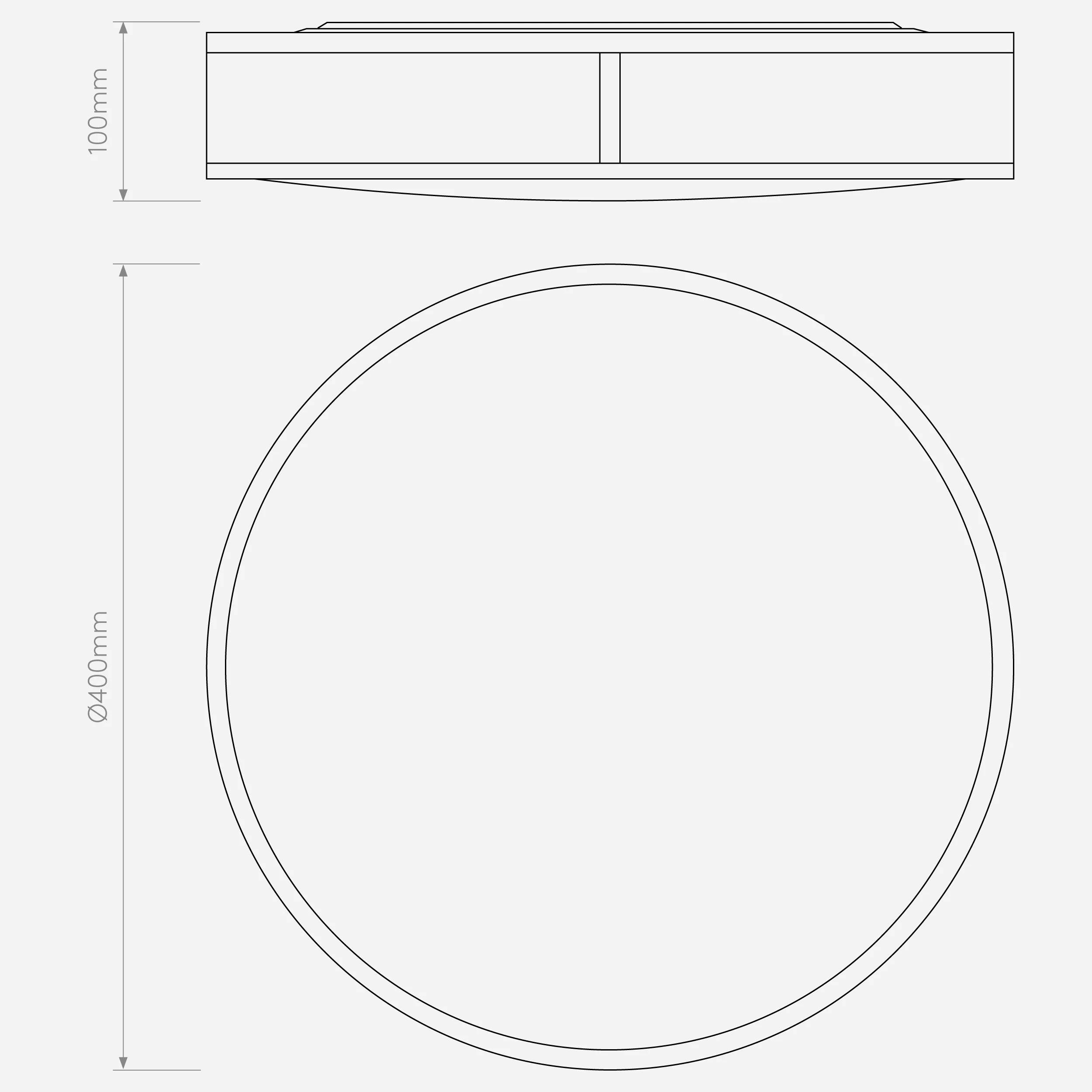Round Bordered Ceiling Light