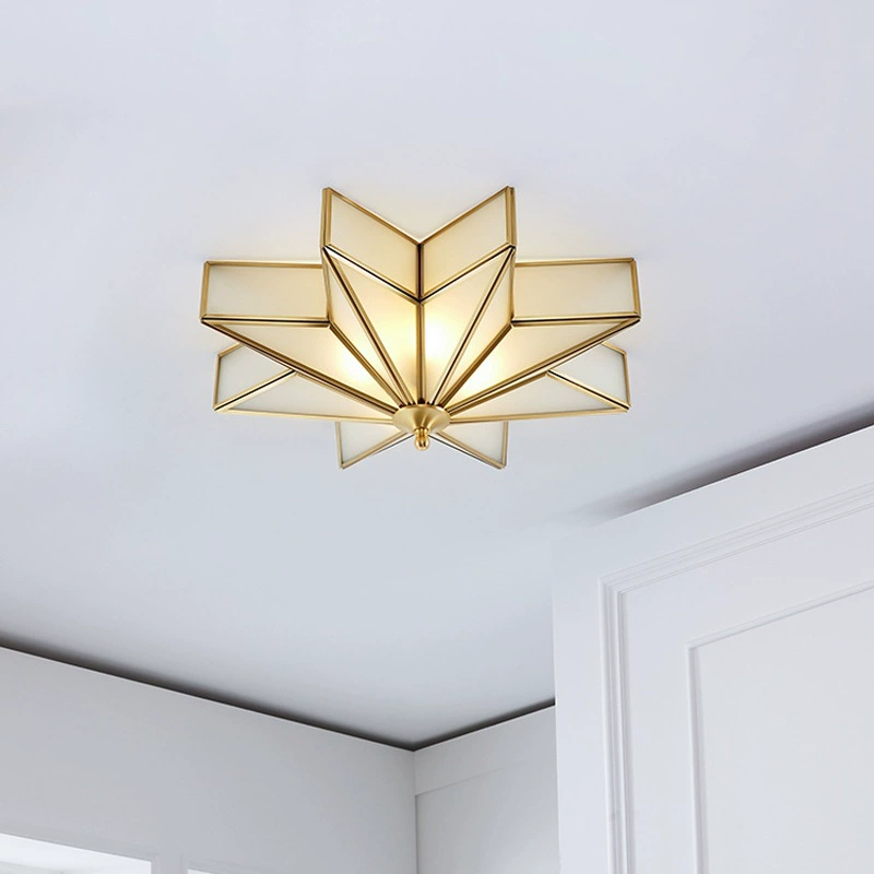 Copper Star Ceiling Light
