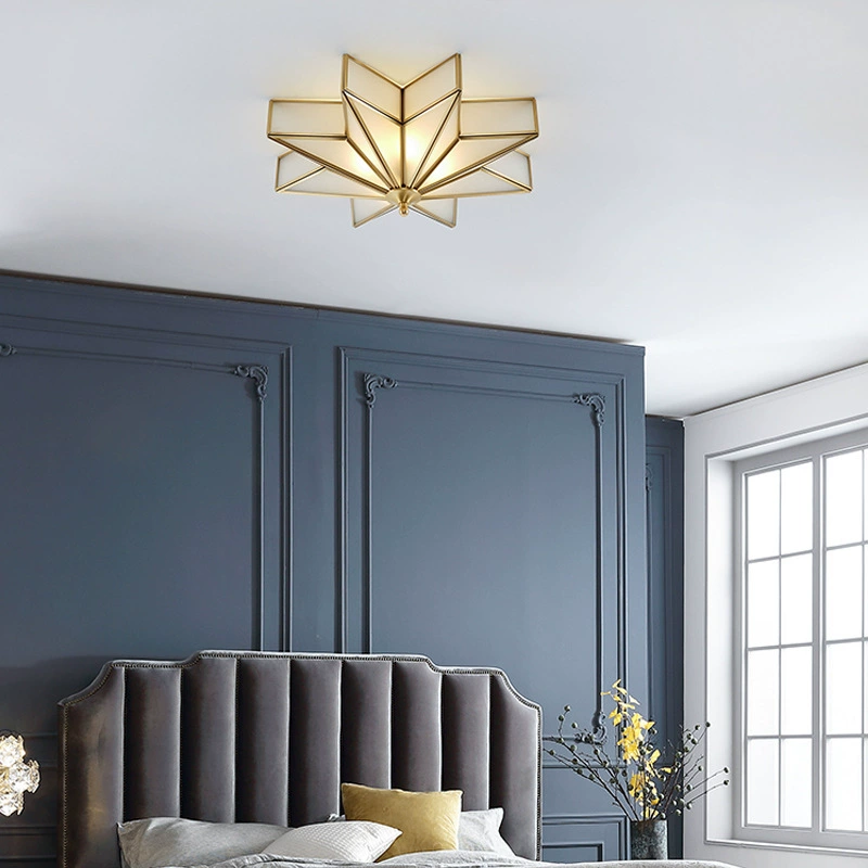 Copper Star Ceiling Light