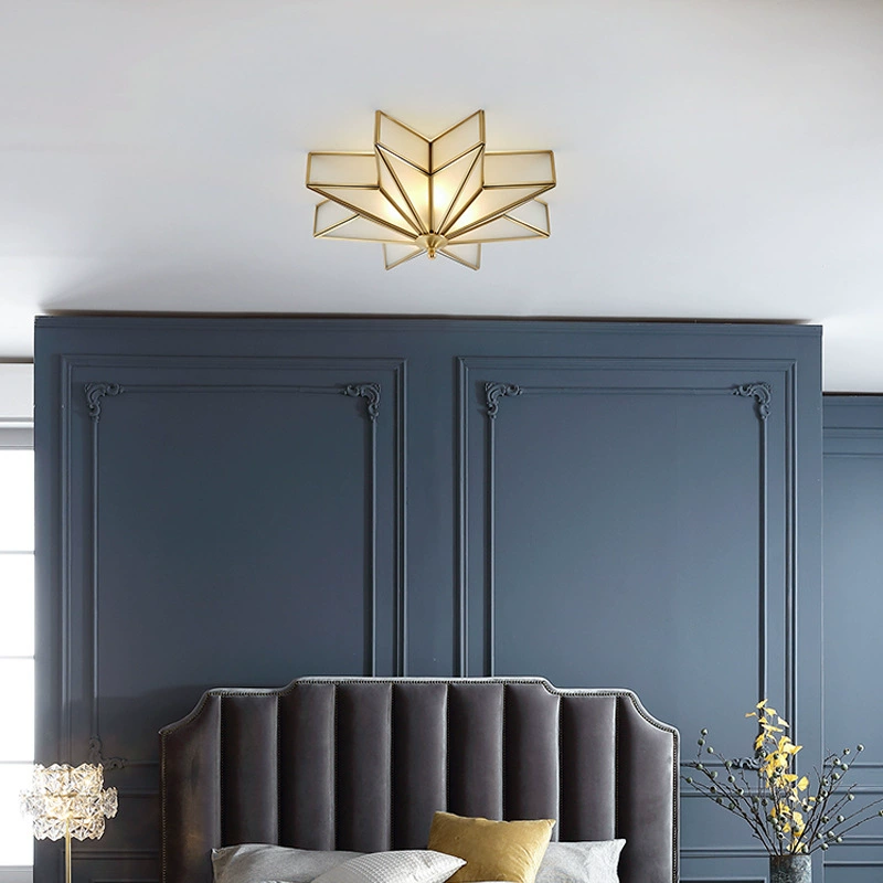 Copper Star Ceiling Light