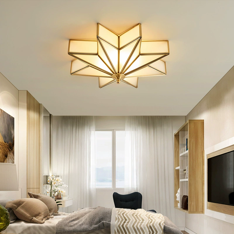 Copper Star Ceiling Light