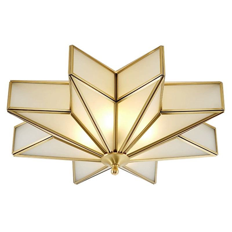 Copper Star Ceiling Light