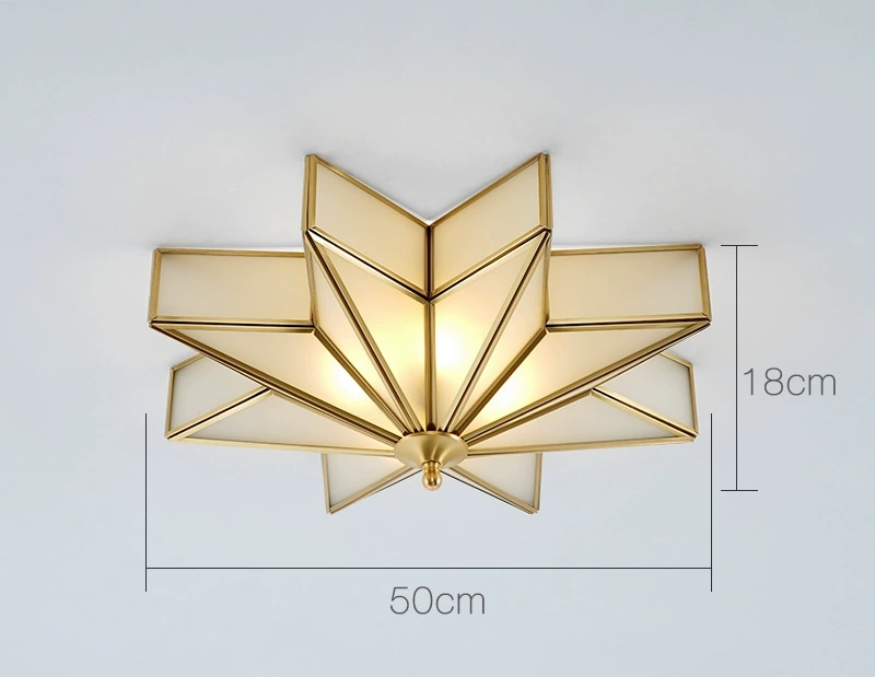 Copper Star Ceiling Light