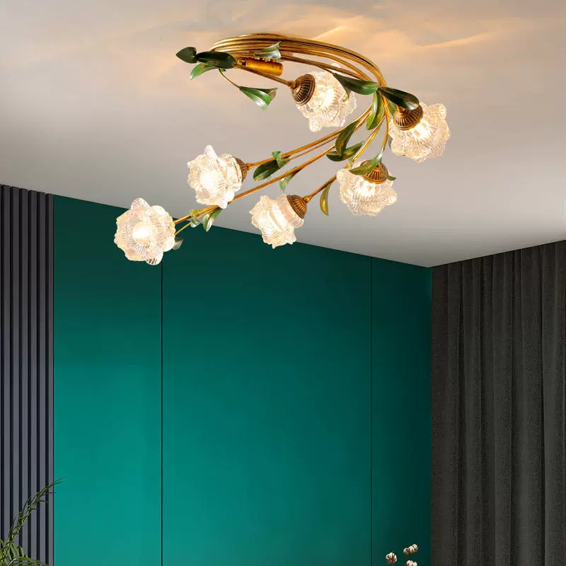 Creative Pastoral Flower Ceiling Light