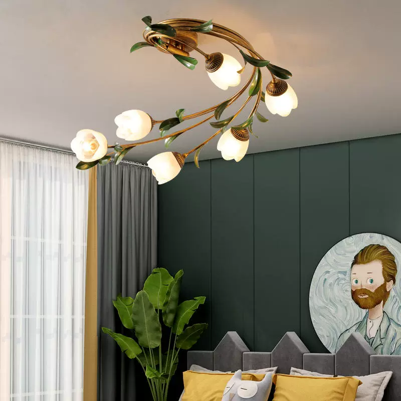 Creative Pastoral Flower Ceiling Light
