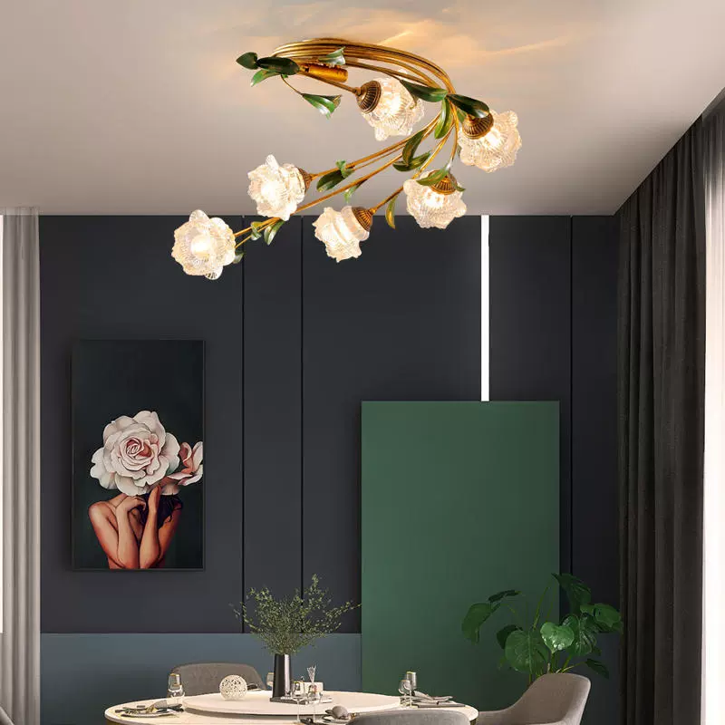Creative Pastoral Flower Ceiling Light