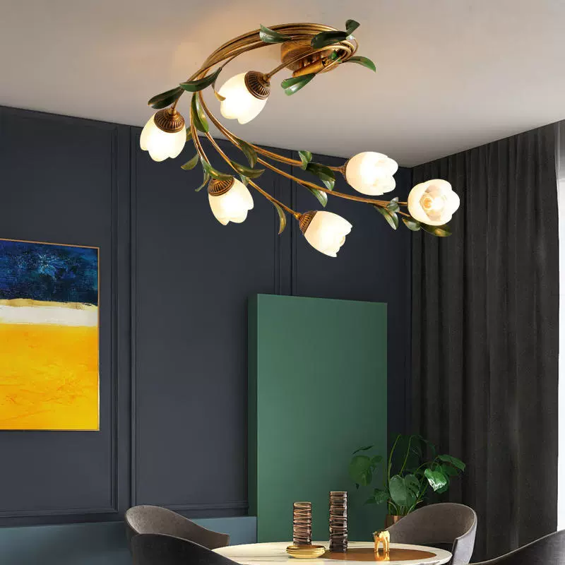 Creative Pastoral Flower Ceiling Light