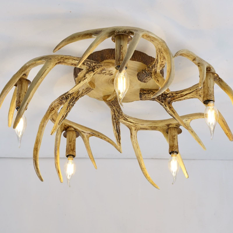 American Retro Antler Ceiling Light