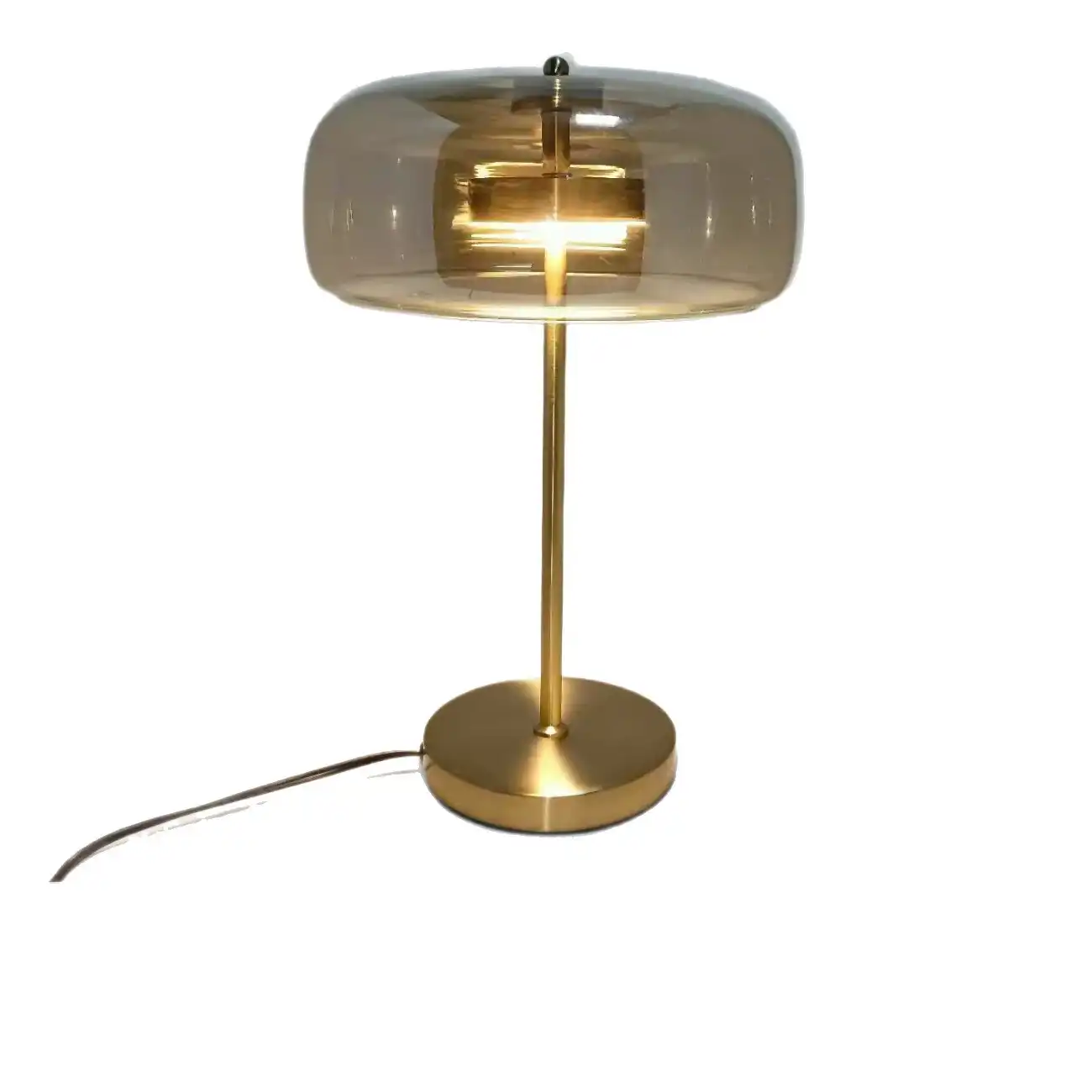 Amber Glass Table Lamp