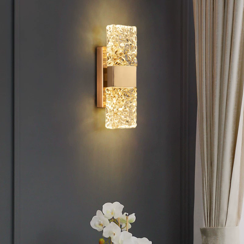 Solid Copper Crystal Luxury Wall Light