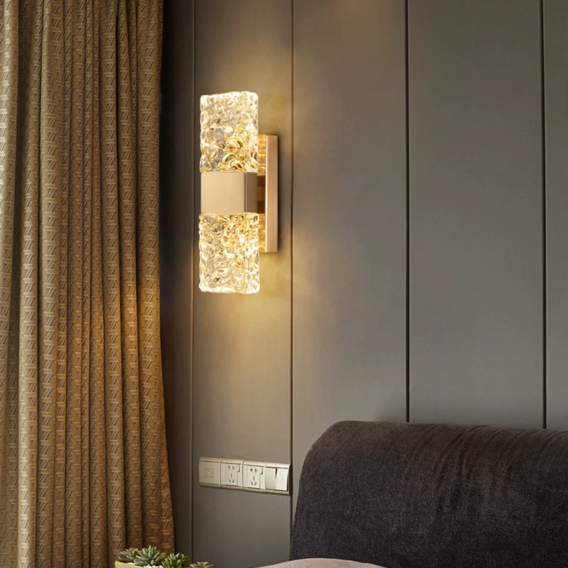 Solid Copper Crystal Luxury Wall Light