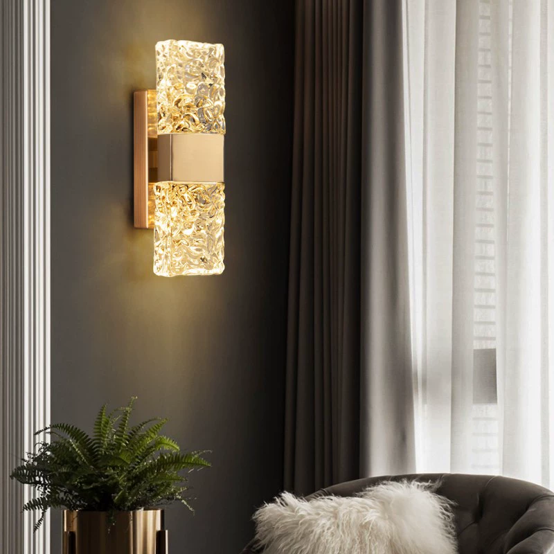 Solid Copper Crystal Luxury Wall Light